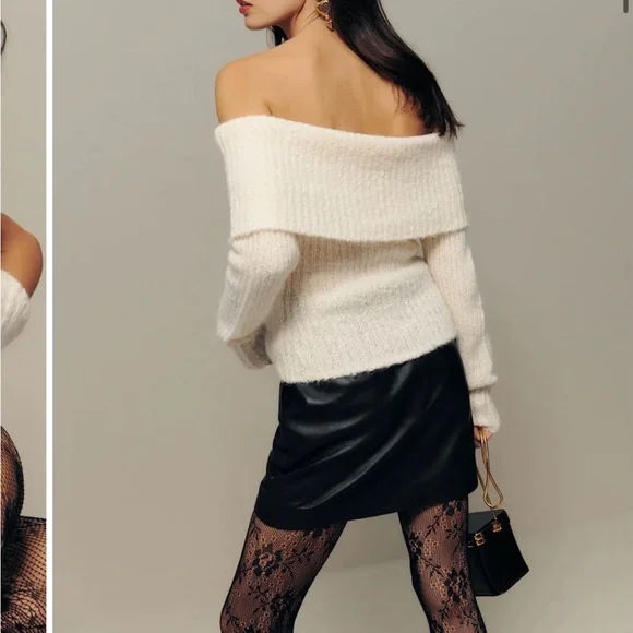 Reformation Oberon Sweater White - Size M - Picture 5 of 5